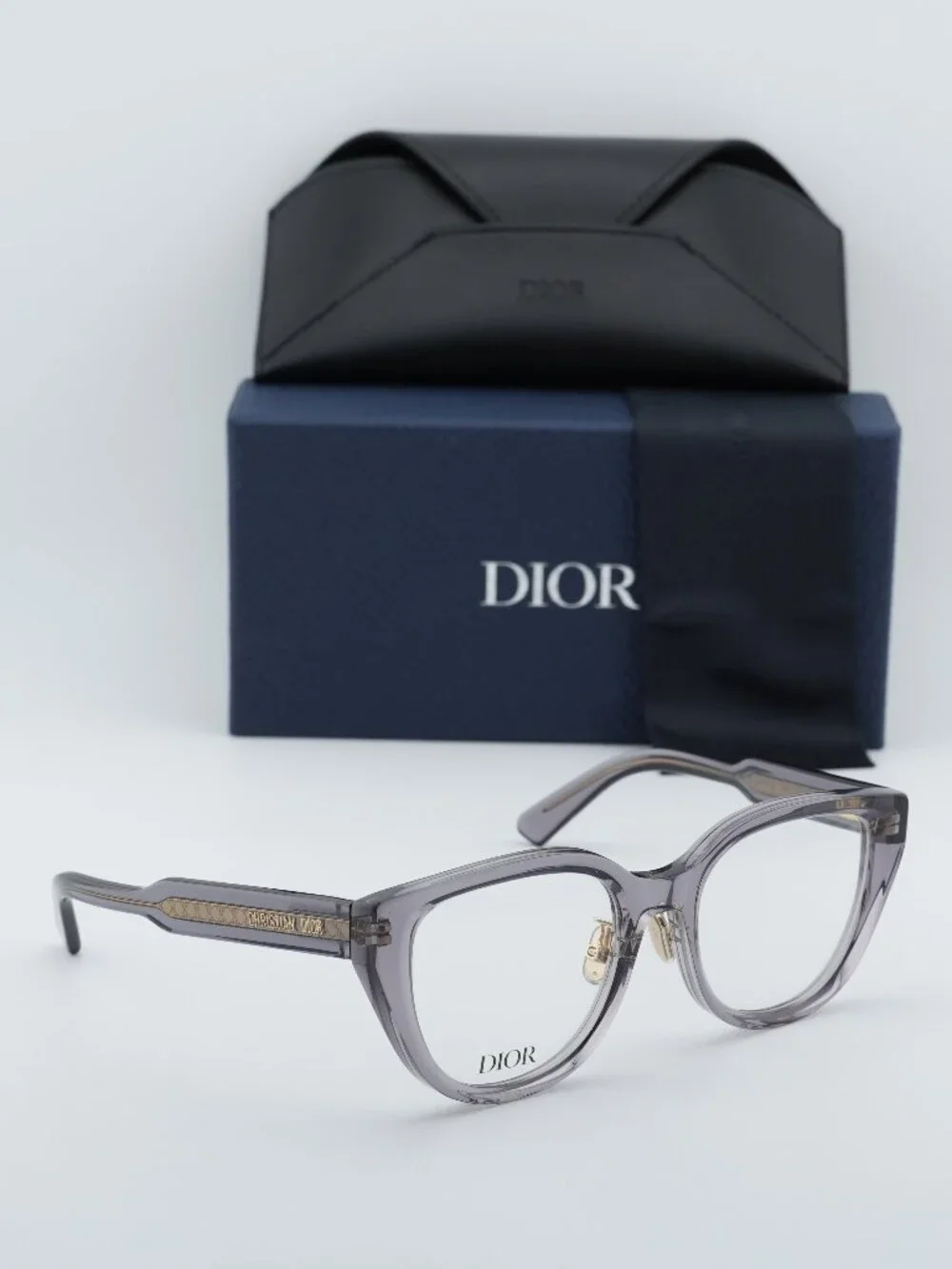 Dior DIORPRISMEO B1F 4500 Cat Eye Women Eyeglasses 52mm - Grey - Picture 1 of 11